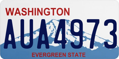 WA license plate AUA4973