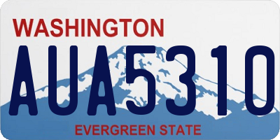 WA license plate AUA5310