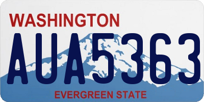 WA license plate AUA5363