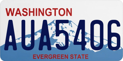 WA license plate AUA5406