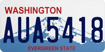 WA license plate AUA5418