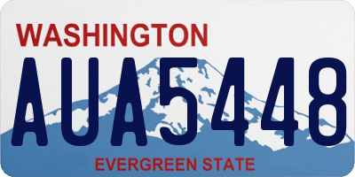 WA license plate AUA5448