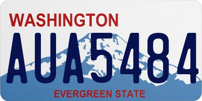 WA license plate AUA5484
