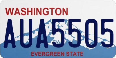 WA license plate AUA5505