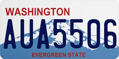 WA license plate AUA5506