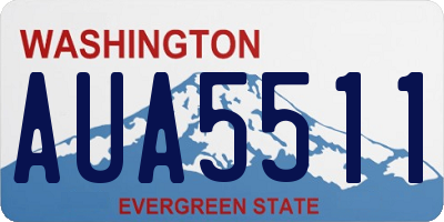 WA license plate AUA5511