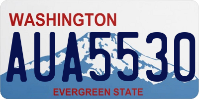 WA license plate AUA5530