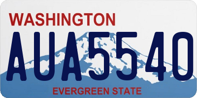 WA license plate AUA5540