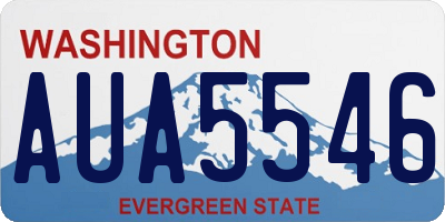 WA license plate AUA5546