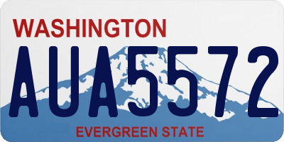 WA license plate AUA5572