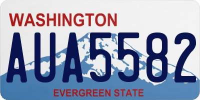 WA license plate AUA5582