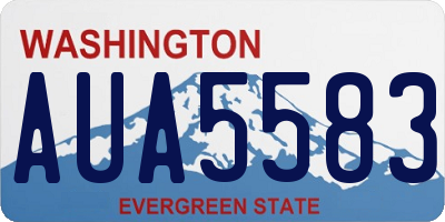WA license plate AUA5583