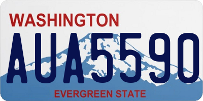 WA license plate AUA5590