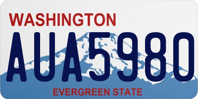 WA license plate AUA5980