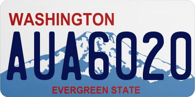 WA license plate AUA6020