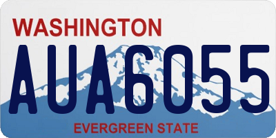 WA license plate AUA6055