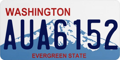 WA license plate AUA6152