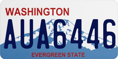 WA license plate AUA6446