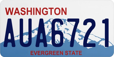 WA license plate AUA6721