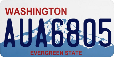 WA license plate AUA6805