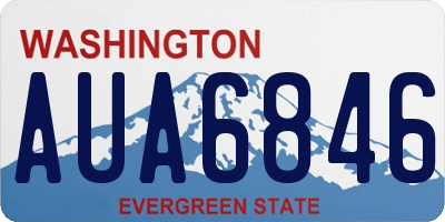 WA license plate AUA6846