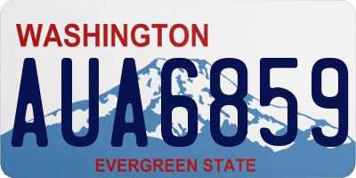 WA license plate AUA6859
