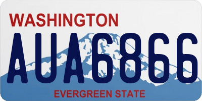 WA license plate AUA6866