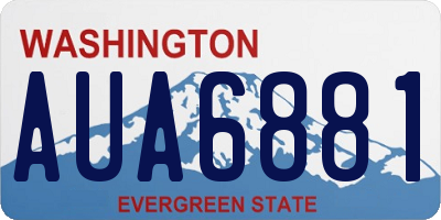 WA license plate AUA6881
