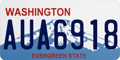 WA license plate AUA6918