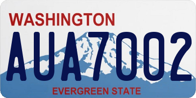 WA license plate AUA7002
