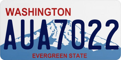 WA license plate AUA7022