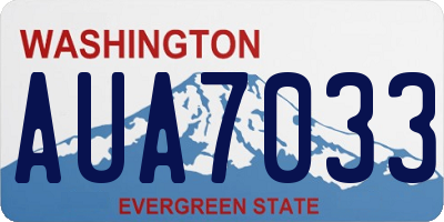 WA license plate AUA7033