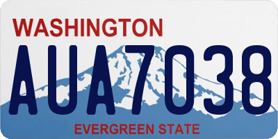 WA license plate AUA7038