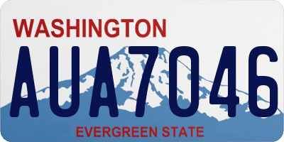 WA license plate AUA7046