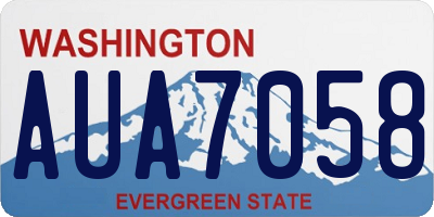 WA license plate AUA7058