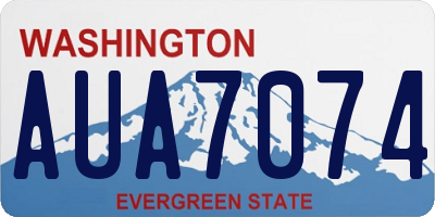 WA license plate AUA7074