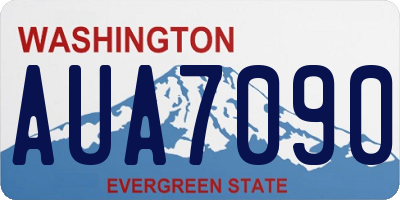 WA license plate AUA7090