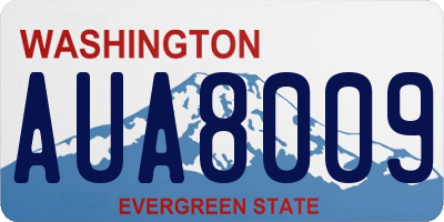 WA license plate AUA8009