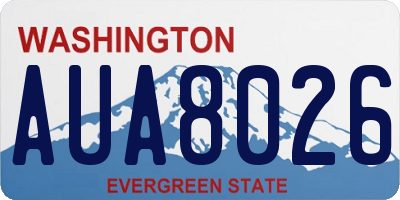 WA license plate AUA8026