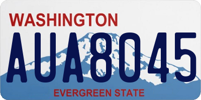 WA license plate AUA8045