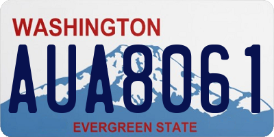 WA license plate AUA8061