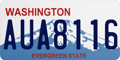 WA license plate AUA8116