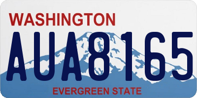 WA license plate AUA8165