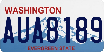 WA license plate AUA8189