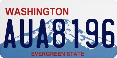 WA license plate AUA8196