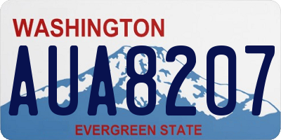 WA license plate AUA8207