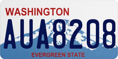 WA license plate AUA8208