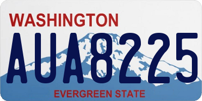 WA license plate AUA8225