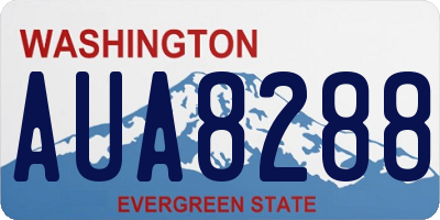 WA license plate AUA8288