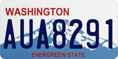 WA license plate AUA8291